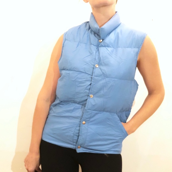 Classic Vintage Unisex Puffy Snap-Front Down Vest - Picture 5 of 7
